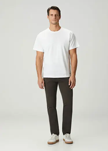 Modern Straight Açık Kahverengi Jean Pantolon