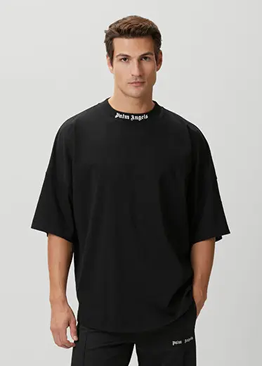 Siyah Logo Baskılı T-shirt