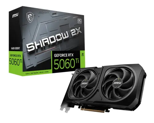 MSI GeForce RTX 5060TI 16GB Shadow 2X OC PLUS GDDR7 128Bit DX12 Gaming (Oyuncu) Ekran Kartı