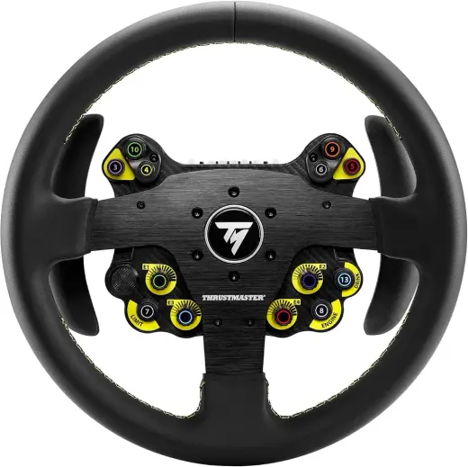 Thrustmaster EVO Racing 32R deri, yuvarlak deri kaplı simit ve çıkarılabilir göbek, PC ve konsollar İçin