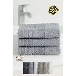 Vionel Home Softure 3’lü El Yüz Havlusu | Günlük Kullanım | 50x90 Cm | Yumuşak, Dayanıklı, Hızlı Kuruyan Gri