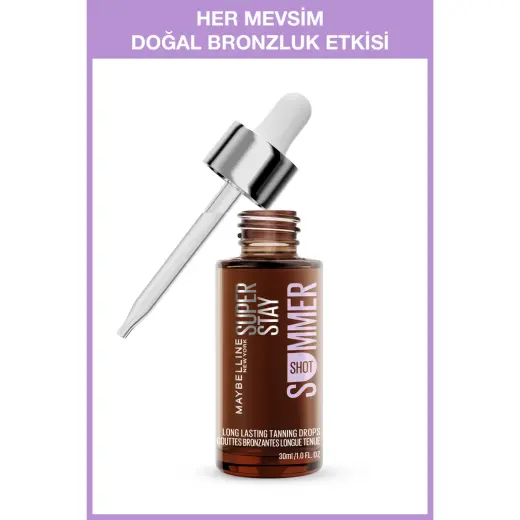 Maybelline New York Summer Shot Uzun Süre Kalıcı Bronzlaştırıcı Etkili Damla 30 ml