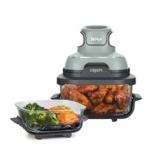 Ninja CRISPi 4-in-1 Taşınabilir Cam Hazneli Pişirme Sistemi - Sage Green FN101EUSG