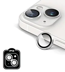 IPG ProLENS iPhone 15 / 15 Plus Alüminyum CD Çerçeveli Kırılmaz Cam Kamera Lens Koruyucu