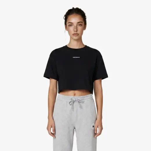 Converse Kadın Siyah T-Shirt