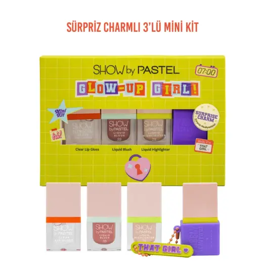 Show by Pastel Glow Up Girl Mini Makyaj Seti That Girl (Dudak Parlatıcısı + Allık + Highlighter)