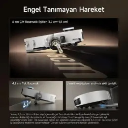 Dreame X50 Pro Ultra Complete 30.000pa Emiş Gücü Robot Süpürge Beyaz 4
