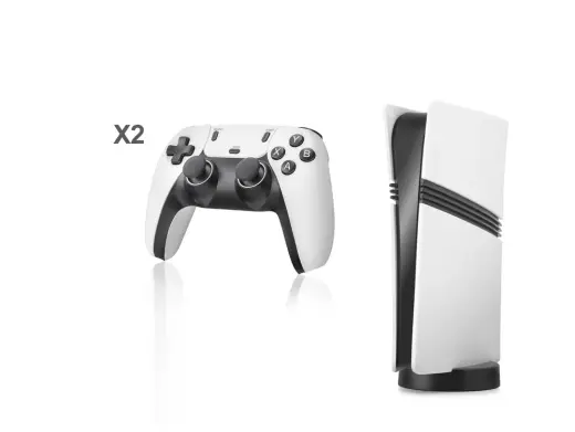 Pro Retro Oyun Konsolu Hdmı Çift Gamepad Seti 128 Gb Hafıza Kartlı 2.4G Kablosuz Beyaz GS5