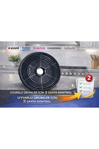 ADE606-2B 7704331103 Davlumbaz Aspiratör Karbon Filtre Bacasız Kullanım Filtresi 165732002
