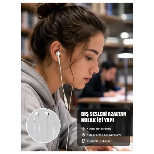 Zenviaa Mey Ithalat® Ergonomik Tasarımlı Stereo Ses Performanslı Kablolu Kulaklık Yeni Nesil Z