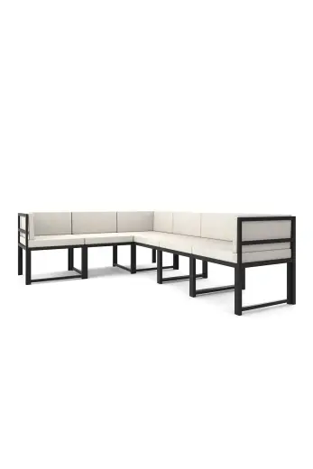 Upstyle Luno 6'Lı L Köşe Koltuk Takımı Bej