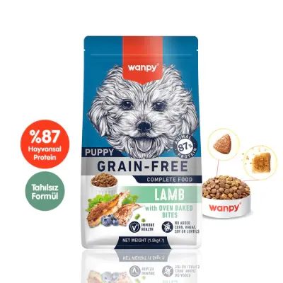 Wanpy Kuzulu Tahılsız Yavru Köpek Maması 1,5kg