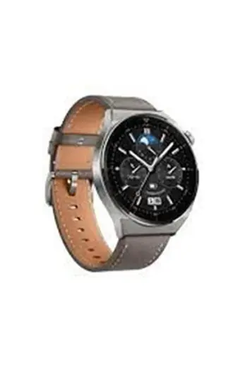 GT3PRO Watch IOS ve Android Uyumlu MActive 1.50" inç Yuvarlak Ekranlı Gümüş Deri Kordon H