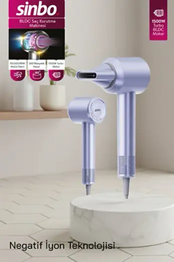 SHD-1740 BLDC Saç Kurutma Makinesi Mavi – 3 Hız, 4 Isı Ayarı, İyon Teknolojisi