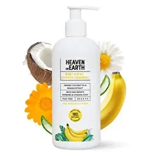 Göz Yakmayan Muzlu Bebek ve Çocuk Şampuanı Vegan %100 Doğal & Organik İçerikli- 300 ml