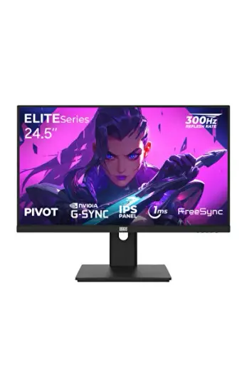 ELITESeries E245FHD300 1ms FHD 300Hz 1920x1080 24.5 İnç FreeSync G-Sync IPS Pivot Oyuncu Monitörü