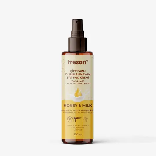 Tresan Bal & Süt Besleyici Extra Nemlendirici Çift Fazlı Durulanmayan Sıvı Saç Kremi 250 ml