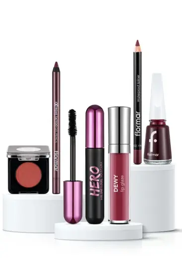 Black Cherry Makeup Mürdüm/Bordo Tonlu 6'lı Makyaj Seti SET160 | Flormar