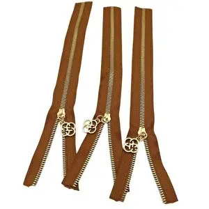 Nusrat Bilişim Çanta Aksesuar Başlıklı Fermuar Set 30 Cm Light Gold Metal Taba 3 Adet