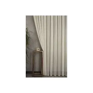 Vivense Massarelli̇ Çi̇zgi̇li̇ Tül Bej 1-2 Seyrek Pi̇le 250x260