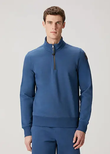 Broad Peak Lacivert Yakası Fermuarlı Sweatshirt