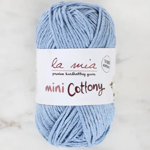 La Mia Mini Cottony 25 gr Mavi Bebek El Örgü İpi - L009