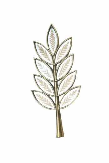 Gold Yaprak 3 Aynalı Duvar Süsü