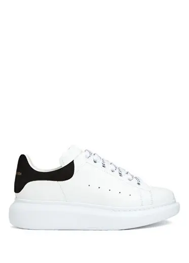 Oversized Beyaz Kadın Deri Sneaker
