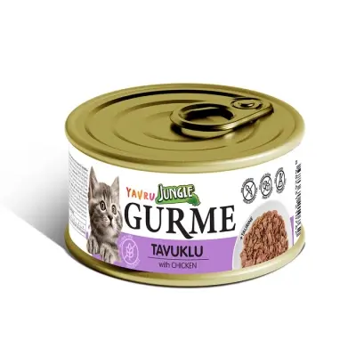 Jungle Gurme Tavuklu Yavru Kedi Konservesi 85gr
