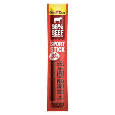 GimDog Sport Stick The Mono Sığır Etli Tahılsız Köpek Ödül Çubuğu 12gr