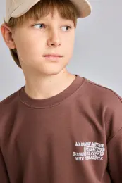 Oversize Baskılı Uzun Kol Tişört Erkek Çocuk 5