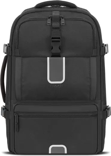 Mack Explor Eco MCE-1205 34L El Bagajı Seyahat Sırt Çantası, 17.3 inç Laptop Sırt Çantası, Su Geçirmez Kabin Boy Sırt Çantası, Çevre Dostu, Reflektörlü Hafta sonu Çantası