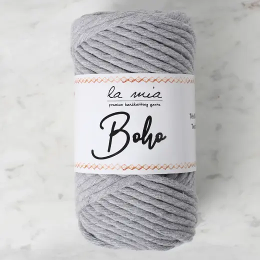 La Mia Boho Gri Büküm Makrome İpi - L031