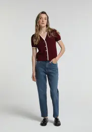 Mom Fit Kadın Mid İndigo Denim Jean Pantolon 10