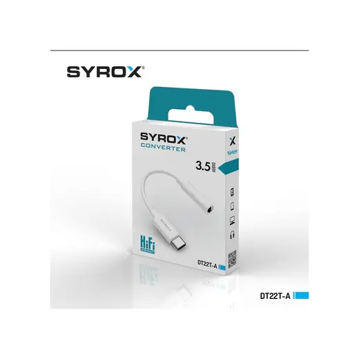 Syrox DT22T-A Type-C To 3.5 mm Jack Kulaklık Çevirici Aux Dönüştürücü Adaptör