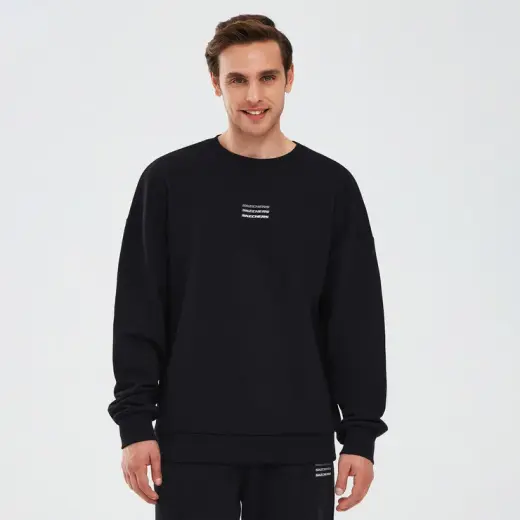 Skechers Essential Crew Neck Erkek Mavi Günlük Sweatshirt