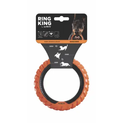 M-Pets Single Ring King Köpek Oyuncağı (Turuncu)