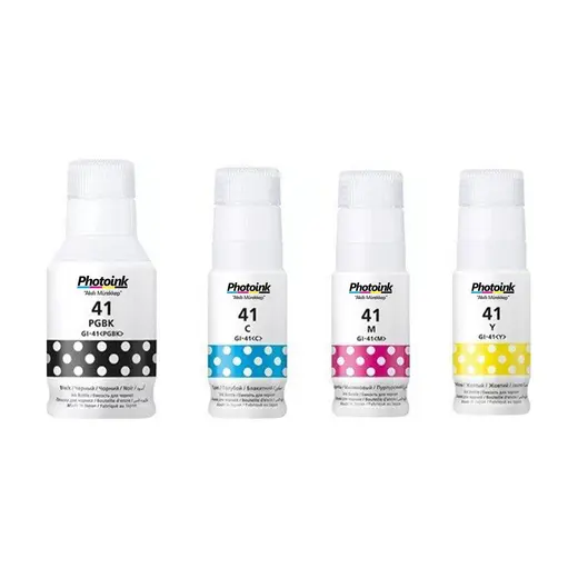 Photoink Canon Gı-41 G1420 G2420 G2460 G3420 G3460 Uyumlu Photoink 1 Set 4 Renk Mürekkep