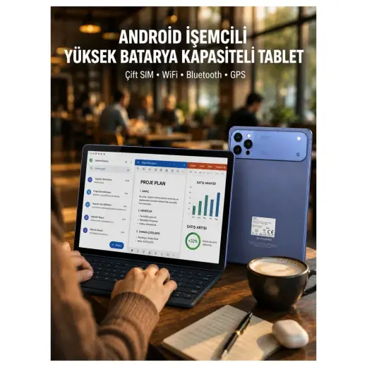 Çetiner Group® 10.1 Inç Geniş Ekran Android Tablet 4g Lte Çift Sım Yeni Nesil