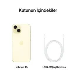 Apple iPhone 15 256 GB Sarı 8