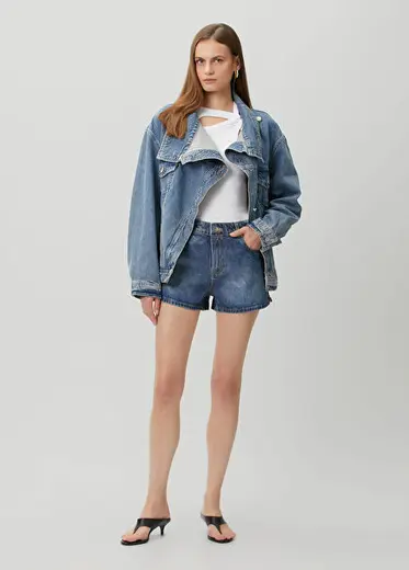 Beatrice Mavi Denim Şort