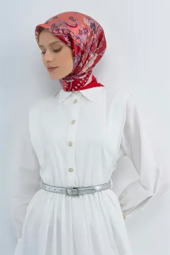 Armine Saf İpek Twill Eşarp 9535D 09