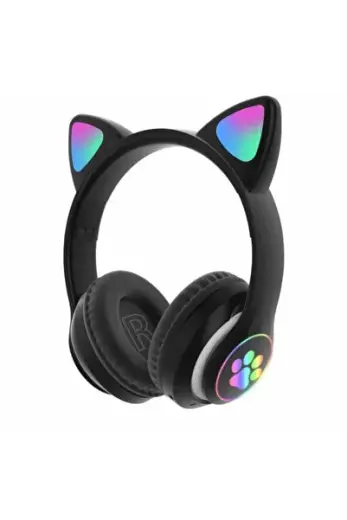 Kulak Üstü Bluetooh Kulaklık Rgb Işıklı Katlanabilir Aux Kablolu Stero Oyun Ve Müzik Kulaklığı