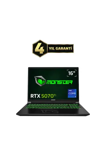 Tulpar T6 V3.7.5 Intel Core i9 13900HX 32 GB RAM 1 TB SSD 12 GB RTX 5070 Ti Windows 11 Home 16" QHD+ 180 Hz