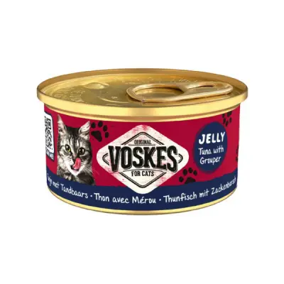 Voskes Jöle İçinde Ton Balıklı ve Orfozlu Yetişkin Kedi Konservesi 85gr