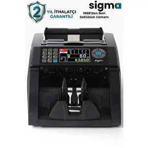 Sigma Sc8520 Karışık Para Sayma Makinesi, Tl Ve Euro Karışık Sayım - Dolar Adet Sayım Müşteri Ekranı