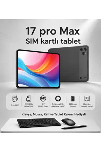 17 ProMax Sim Kartlı Kayıtlı Oyun ve Günlük Kullanıma Uygun Full Set Hediyeli