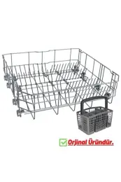 ARÇELİK-BEKO-ALTUS Bulaşık Makinesi Alt Sepet + Kaşıklık Sepeti (Gri Renk) 1