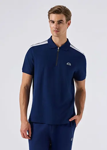 Lacivert Pamuklu Polo Yaka Kısa Kollu Erkek T-shirt 5SM5169-NV