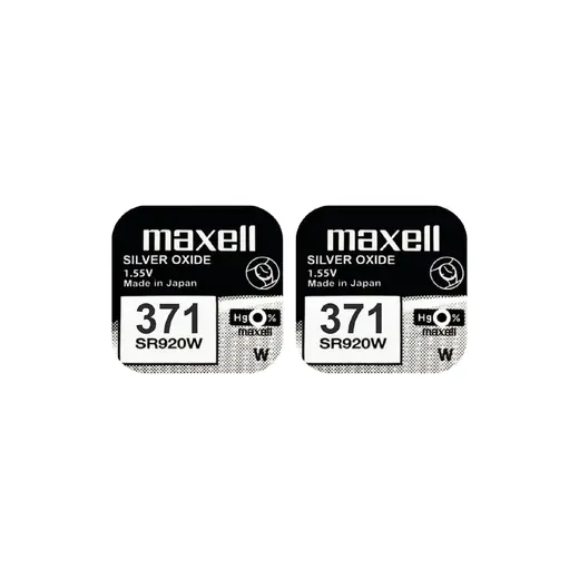 Maxell 371 SR920SW 1.55V Saat Pili 2 Adet Düğme Pil Uzun Ömürlü Kullanım